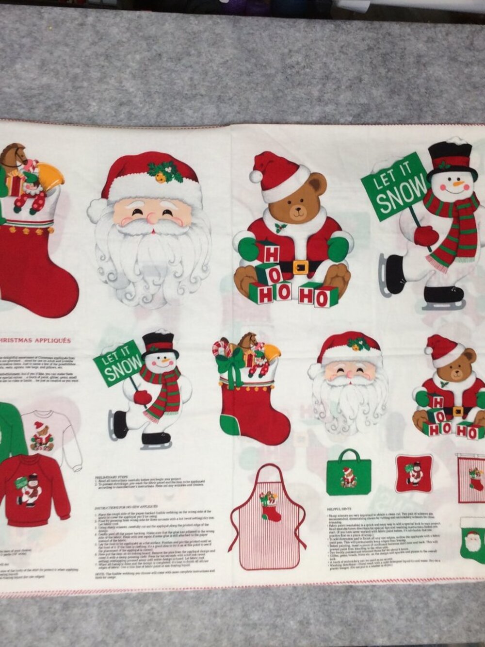 Merry Christmas Applique Panel VIP Cranston 100% Cotton